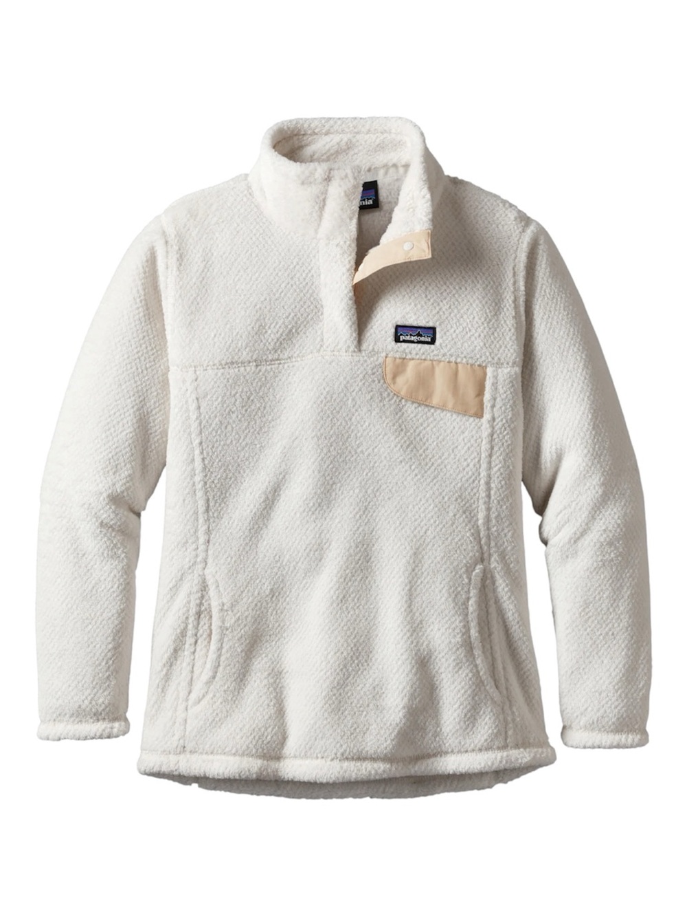 Patagonia Re-Tool Snap T White/Tan Pullover Fleece Size Small